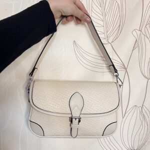 Sac à main tissé beige