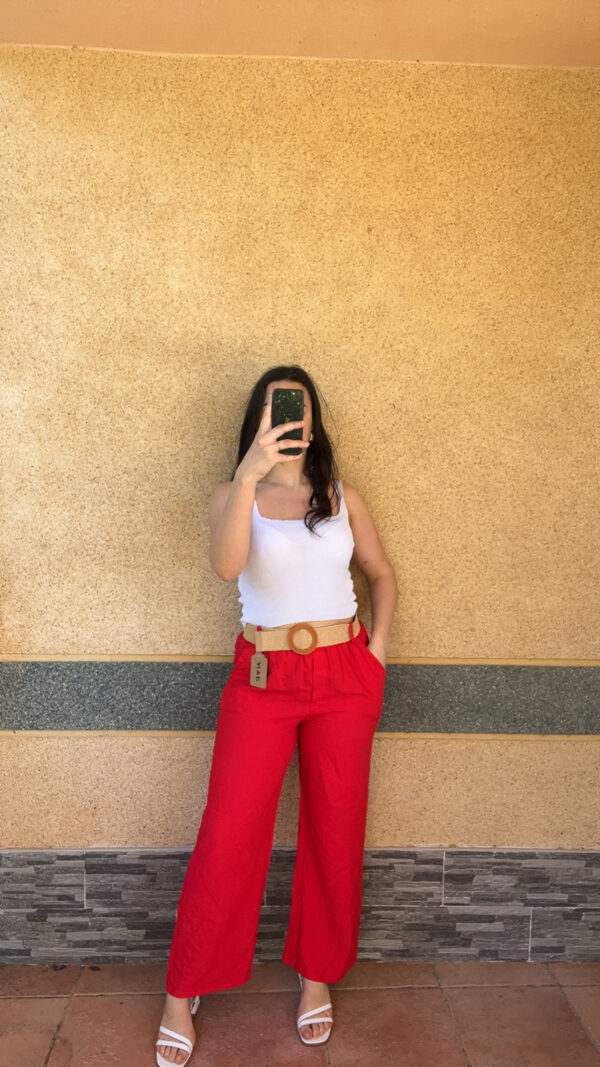 Pantalon Naomie Rouge