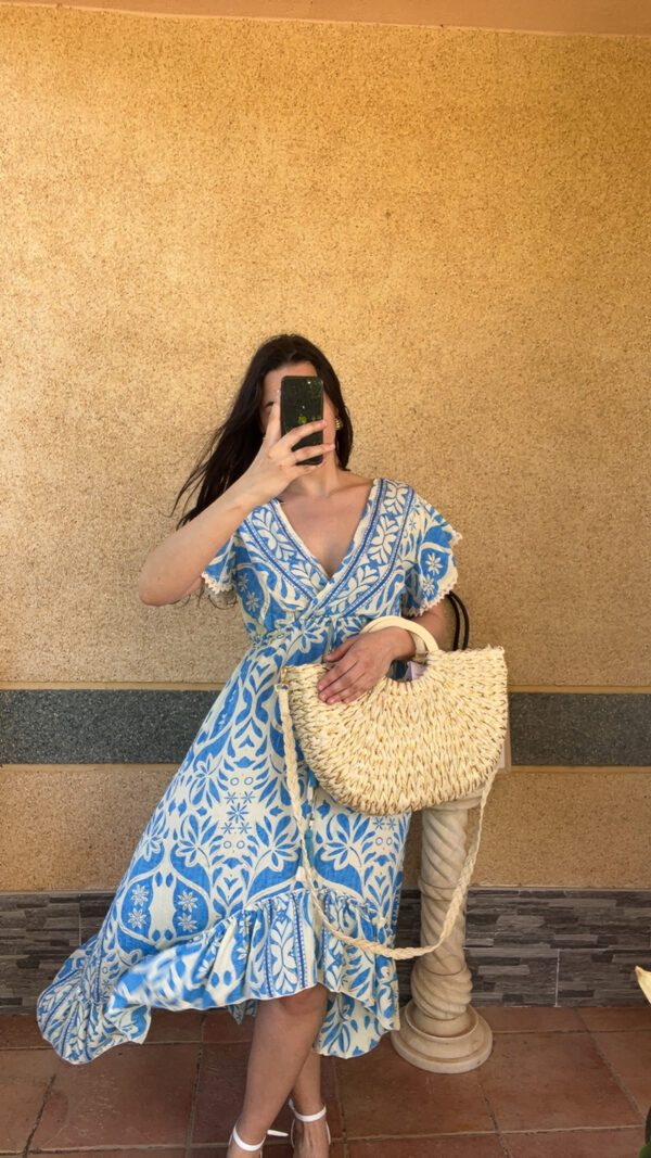 Robe longue bleu Anissa – Image 2