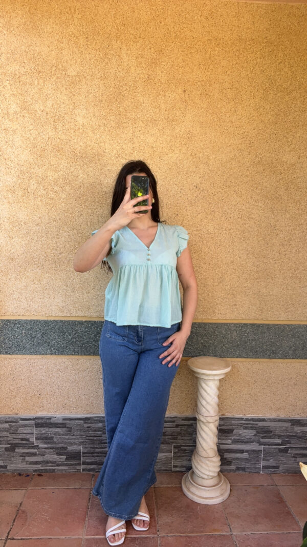 Blouse Marie Vert / Bleu