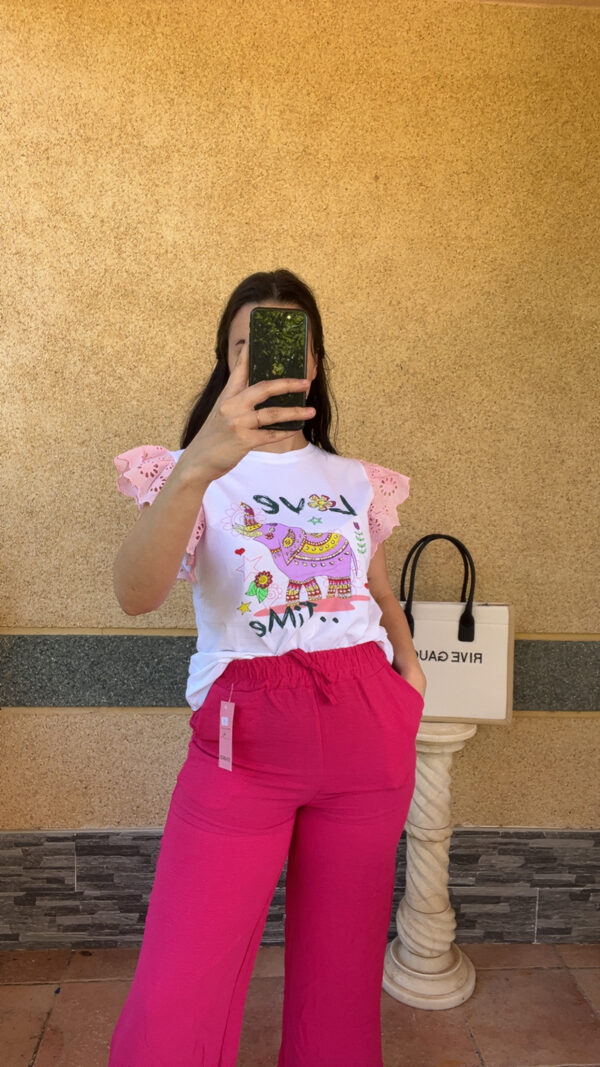 Pantalon fuschia Alba – Image 3