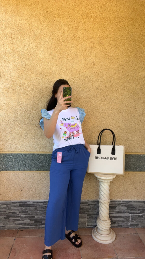 Pantalon bleu Alba
