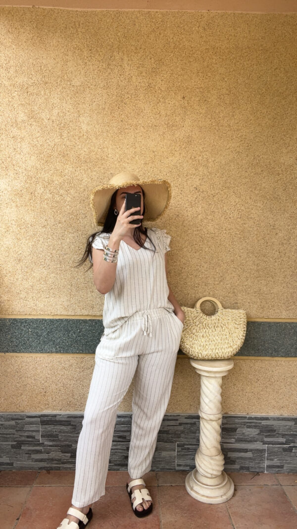 ☀️ Ensemble lin "Linéa Chic" – Haut & Pantalon